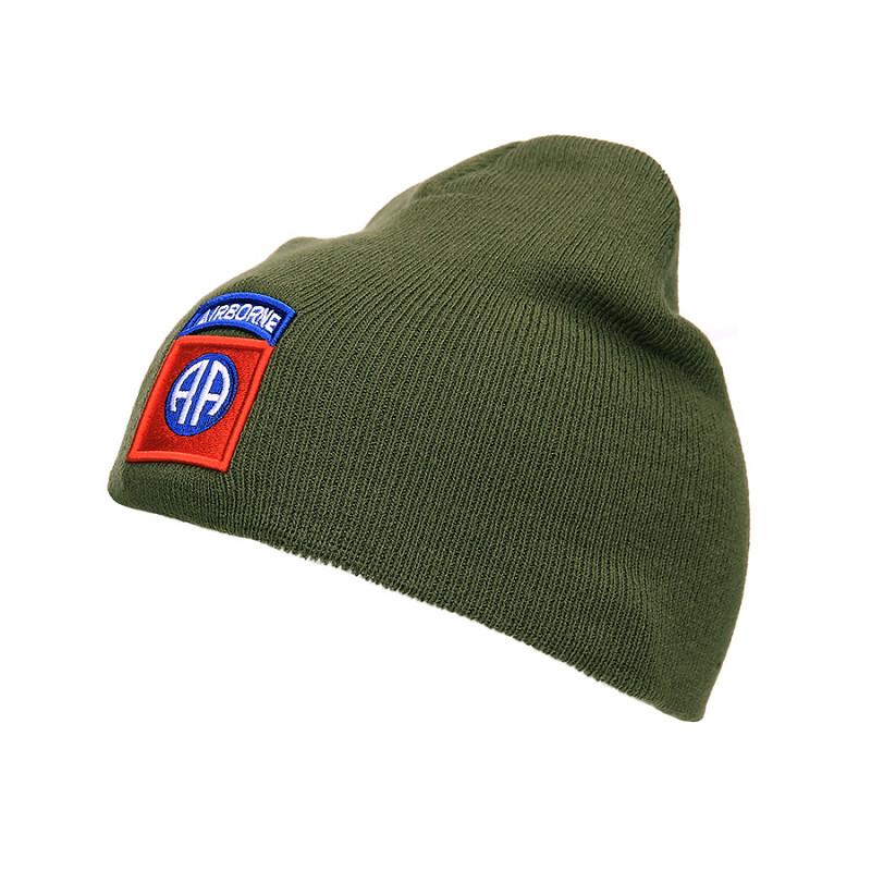 82nd Airborne Beanie Olive-3688-a